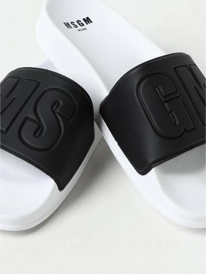 Msgm Zwarte Rubber Slippers