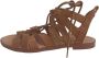 Mtng Casual Kameel Suède Dames Sandalen Brown Dames - Thumbnail 2