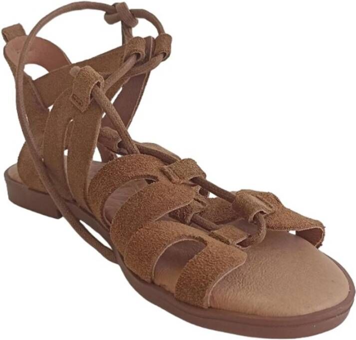 Mtng Casual Kameel Suède Dames Sandalen Brown Dames