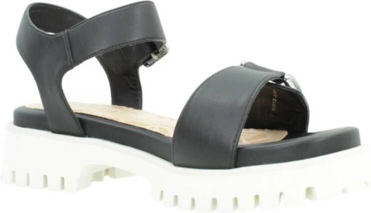 Mtng Flat Sandals Black Dames