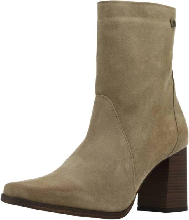Mtng Heeled Boots Brown Dames