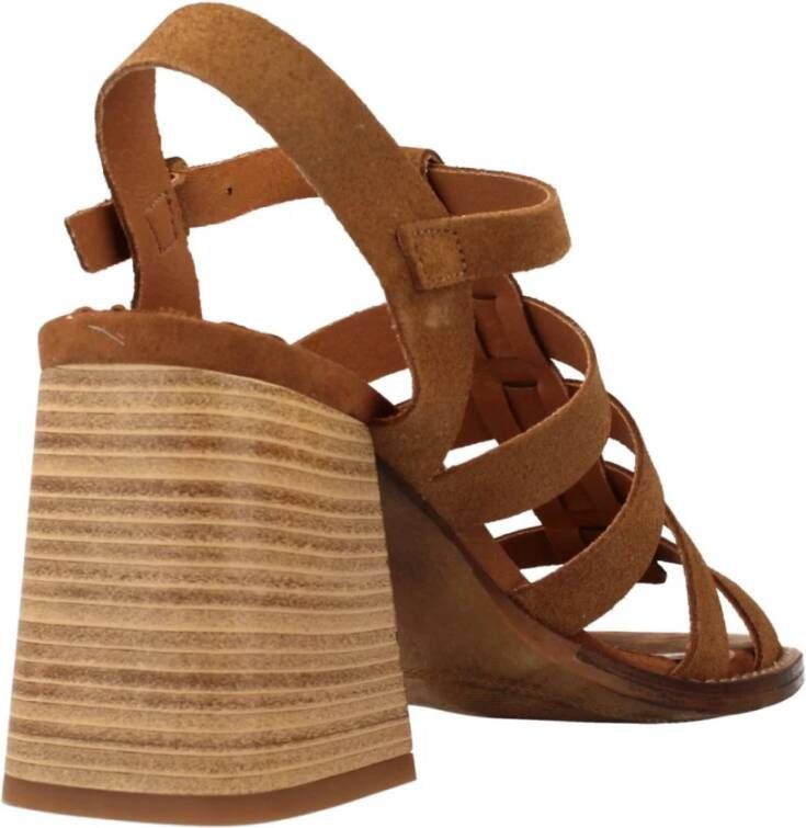 Mtng High Heel Sandals Brown Dames