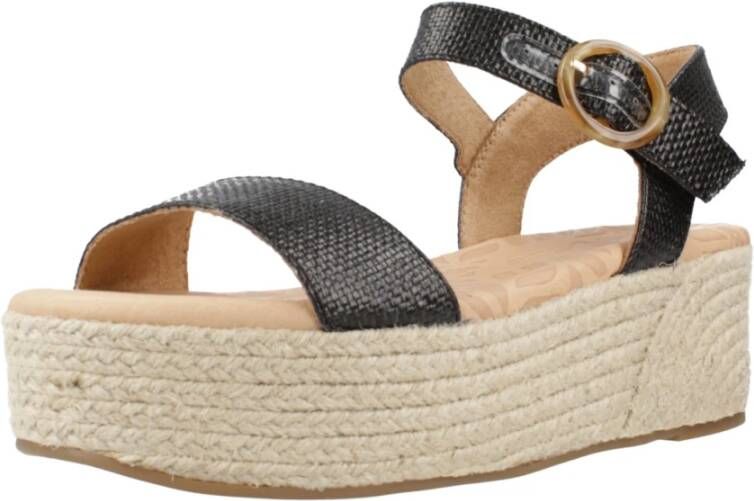 Mtng Platform Wedge Sandal Black Dames