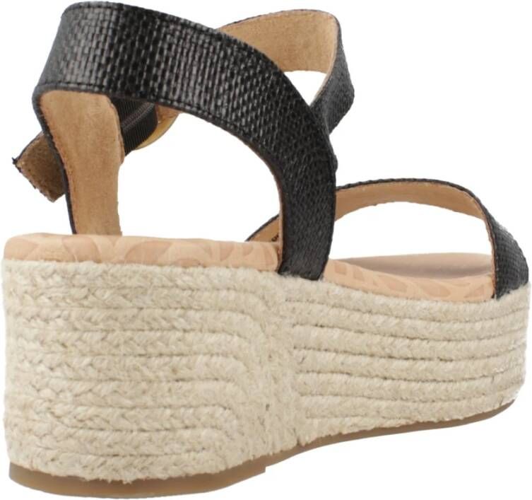 Mtng Platform Wedge Sandal Black Dames