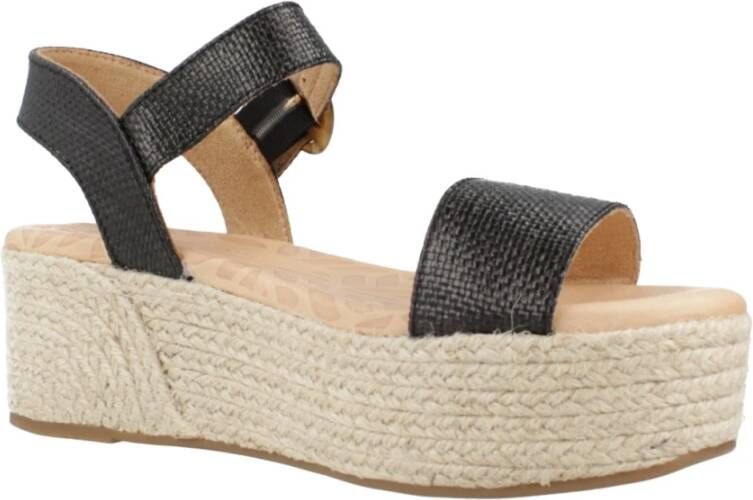 Mtng Platform Wedge Sandal Black Dames