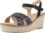 Mtng Platform Wedge Sandal Black Dames - Thumbnail 2