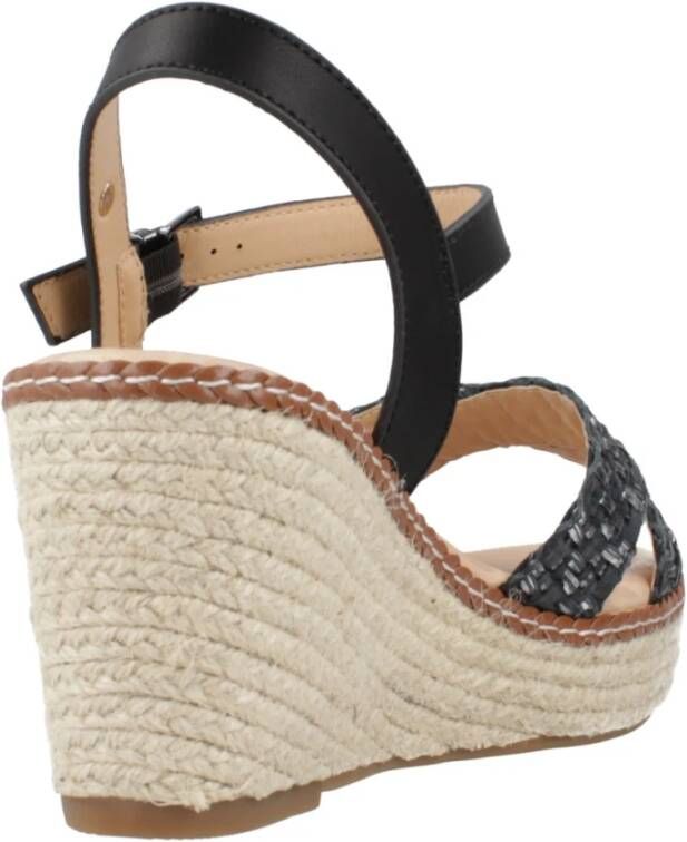 Mtng Platform Wedge Sandal Black Dames