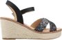 Mtng Platform Wedge Sandal Black Dames - Thumbnail 4