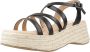 Mtng Glamour Platform Sleehak Sandaal Black Dames - Thumbnail 3