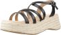 Mtng Platform Wedge Sandal Black Dames - Thumbnail 2