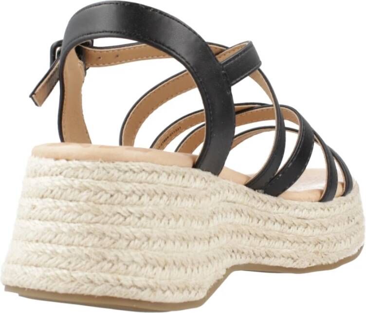 Mtng Platform Wedge Sandal Black Dames