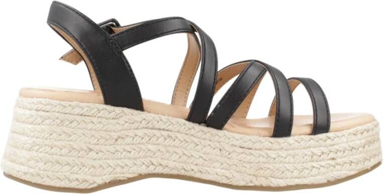 Mtng Platform Wedge Sandal Black Dames