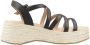 Mtng Platform Wedge Sandal Black Dames - Thumbnail 4