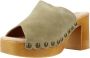 Mtng Stijlvolle Heeled Mules Sandaal Beige Dames - Thumbnail 2