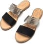 Mtng Zwarte Casual Leren Sandalen Vrouwen Multicolor Dames - Thumbnail 2