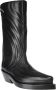 Mugler Puntige Leren Texaanse Laars met Metalen Logo Black Dames - Thumbnail 3