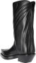Mugler Puntige Leren Texaanse Laars met Metalen Logo Black Dames - Thumbnail 4