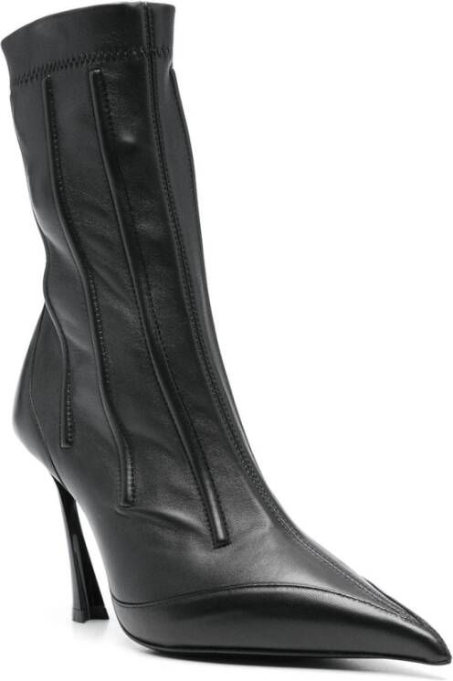 Mugler Stijlvolle Laarzen voor Trendy Looks Black Dames