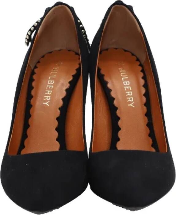 Mulberry Pre-owned Suede heels Black Dames