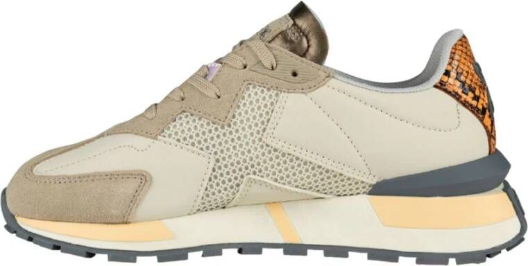 Munich Beige Casual Leren Dames Sneakers Beige Dames