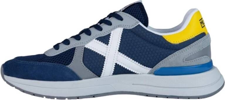 Munich Blauwe Casual Textiel Sneakers oor Heren Multicolor Heren