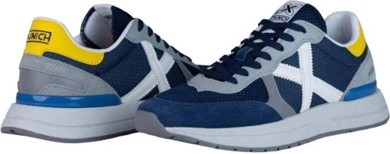 Munich Blauwe Casual Textiel Sneakers oor Heren Multicolor Heren