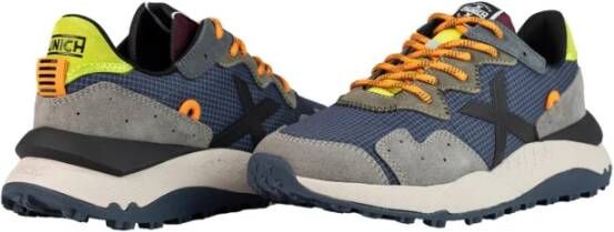 Munich Blauwe Sportieve Textiel Sneakers Multicolor Heren
