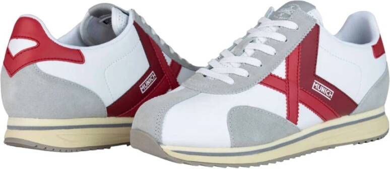 Munich Casual Witte Textiel Sneakers oor Heren Multicolor Heren