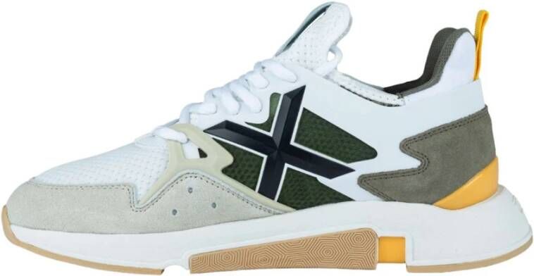 Munich Casual Witte Textiel Sneakers oor Heren Multicolor Heren