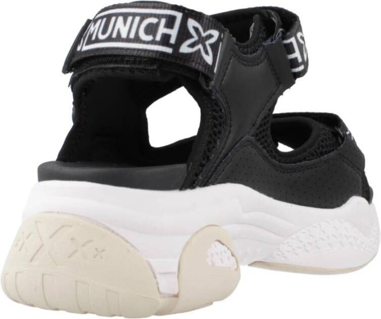 Munich Flat Sandals Black Dames