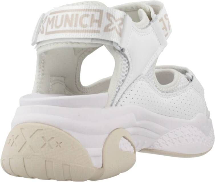 Munich Stijlvolle Platte Sandalen voor Vrouwen White Dames
