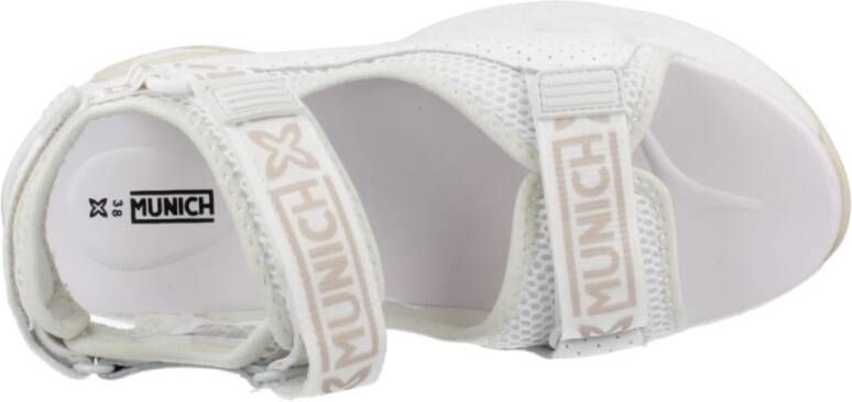 Munich Stijlvolle Platte Sandalen voor Vrouwen White Dames