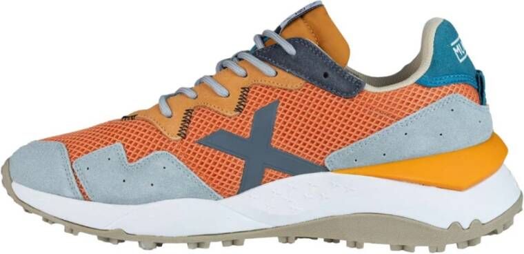 Munich Oranje Casual Textiel Sneakers oor Heren Multicolor Heren