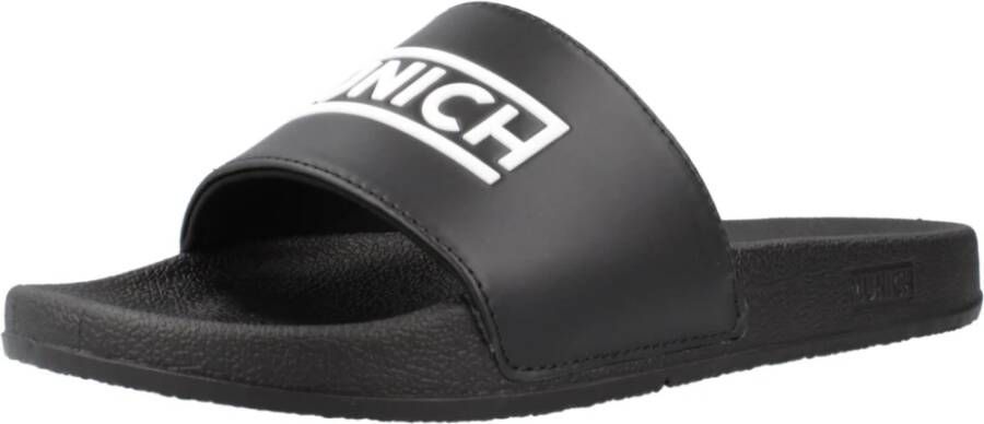 Munich Platte Slider D Logo Zwart Black Heren