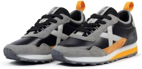 Munich Retro-geïnspireerde zwarte sneakers