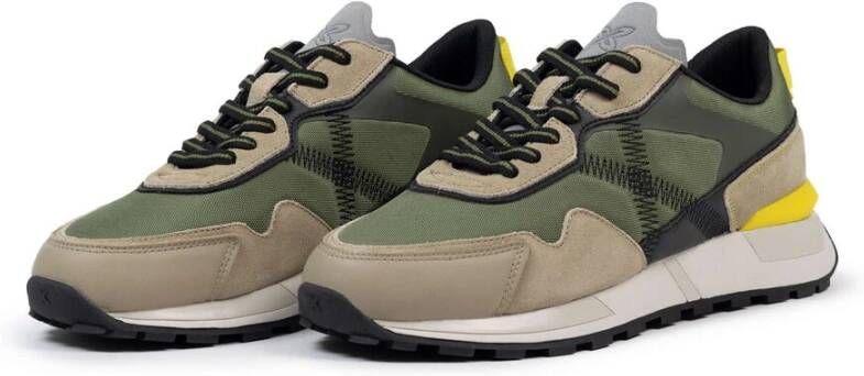 Munich Retro-sportieve Pulsar Sneakers in Khaki Multicolor Heren