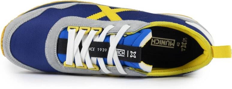 Munich Retro Stijl Sneaker Blauw Suède Multicolor Heren
