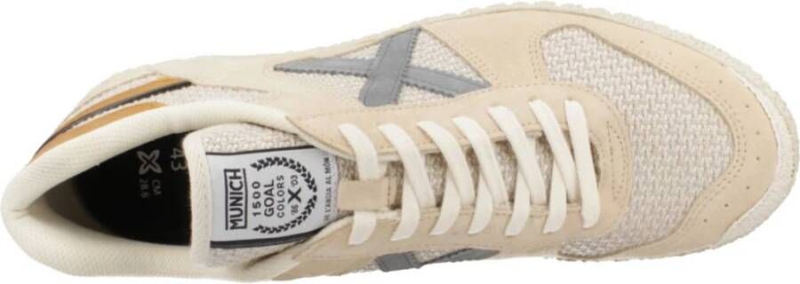 Munich Stijlvolle Herensneakers Beige Heren