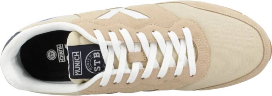 Munich Stijlvolle Dash Sneakers voor Mannen Beige Heren