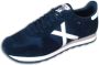 Munich Blauwe Casual Leren Sneakers oor Heren Blue Heren - Thumbnail 4