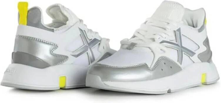 Munich Witte Eco Leren Mesh Sneakers Clik 50 Model Wit Dames