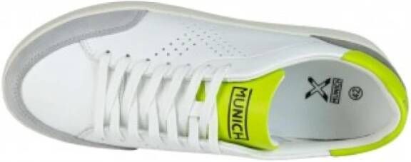 Munich Witte Leren Tennisschoenen White Heren