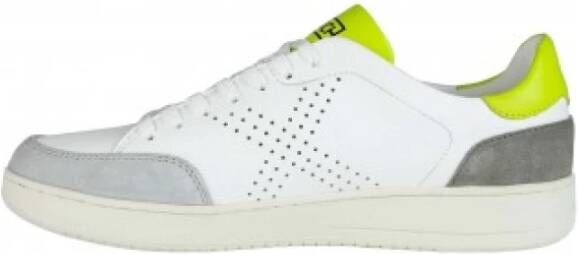 Munich Witte Leren Tennisschoenen White Heren