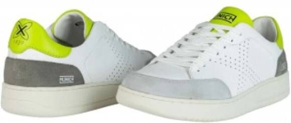 Munich Witte Leren Tennisschoenen White Heren