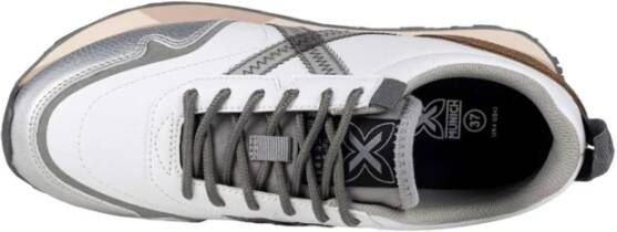 Munich Witte sportieve leren sneakers voor vrouwen Multicolor Dames