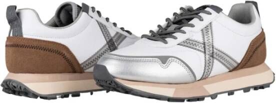 Munich Witte sportieve leren sneakers voor vrouwen Multicolor Dames