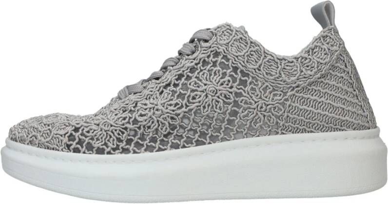 mustang Beige Bloemen Sneakers voor Dames Gray Dames