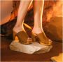 Mustang Coyote Platform Sandals Brown Dames - Thumbnail 7