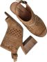 Mustang Geperforeerde Cognac Sandalette Brown Dames - Thumbnail 4