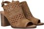 Mustang Geperforeerde Cognac Sandalette Brown Dames - Thumbnail 5